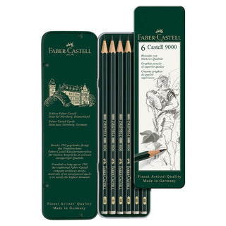 Castell¨ 9000 Graphite Pencils - Tin of 6