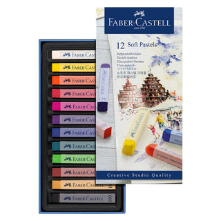 Soft pastels, cardboard wallet of 12