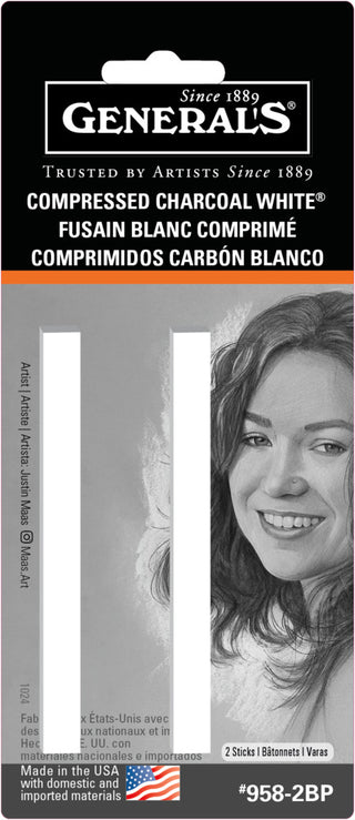 Compressed Charcoal, White (2 Pack)