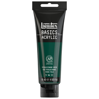 Basics Acrylic 118ml Tube, Phthalocyanine Green