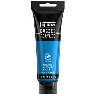 Basics Acrylic 118ml Tube, Metallic Blue
