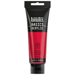 Basics Acrylic 118ml Tube, Primary Red