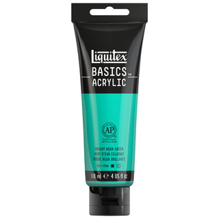 Basics Acrylic 118ml Tube, Bright Aqua Green