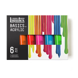 Basics Acrylic Set, 6 x 118ml - Fluorescents