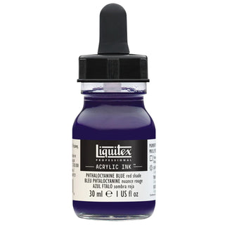 Acrylic Ink 30ml Jar, Phthalocyanine Blue Red Shade