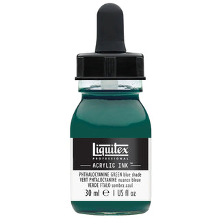 Acrylic Ink 30ml Jar, Phthalocyanine Green Blue Shade