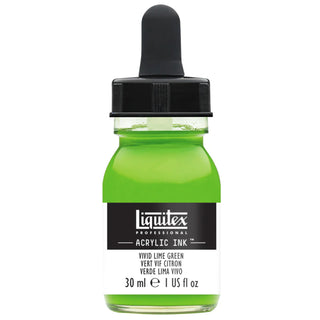 Acrylic Ink 30ml Jar, Vivid Lime Green