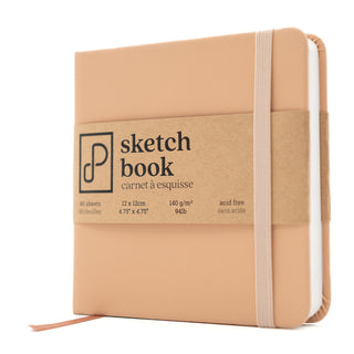 Sketch Book, 12cm x 12cm, Desert Sand (White Pages)