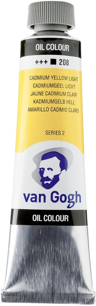 Van Gogh Oil Color Tube, 208 Cadmium Yellow Light (40ml)