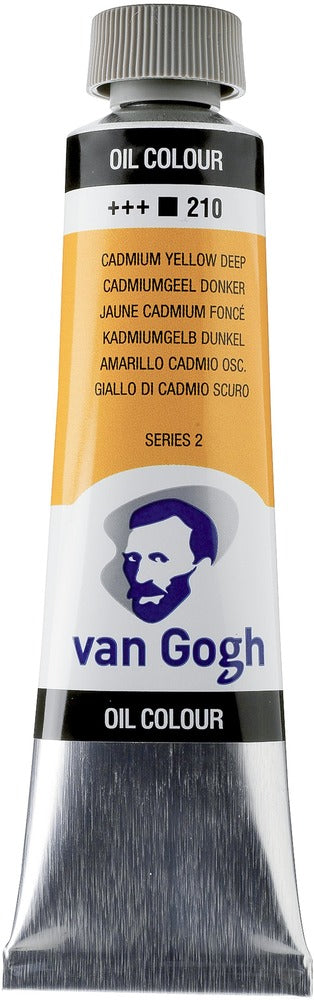 Van Gogh Oil Color Tube, 210 Cadmium Yellow Deep (40ml)
