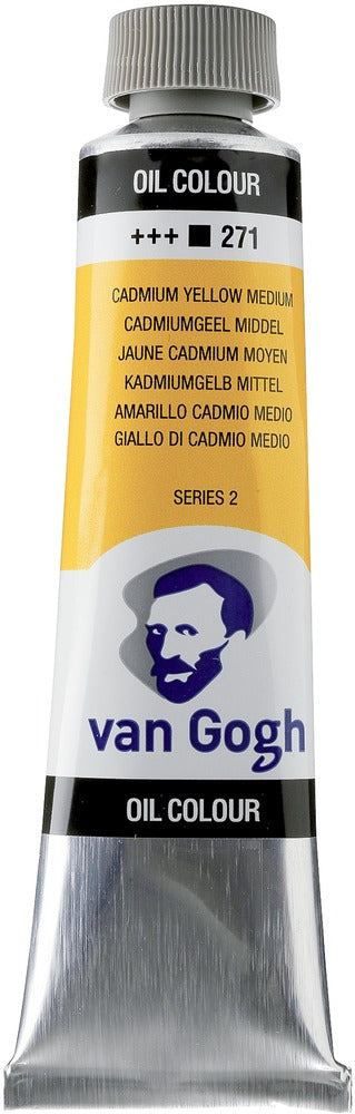 Van Gogh Oil Color Tube, 271 Cadmium Yellow Medium (40ml)