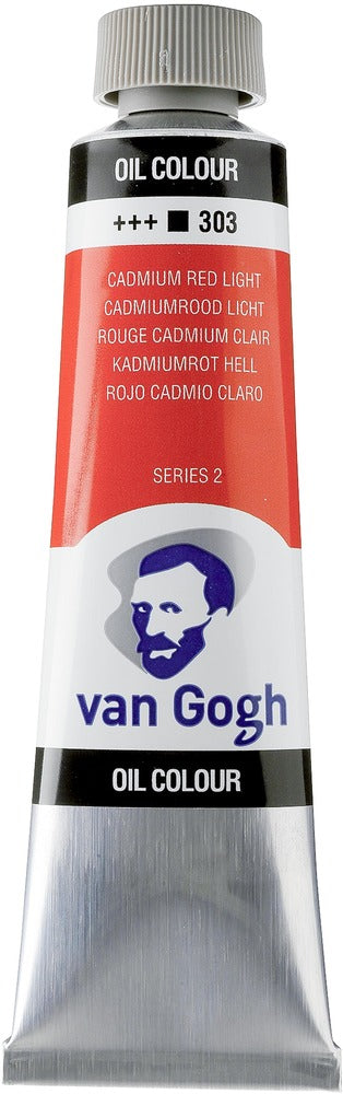 Van Gogh Oil Color Tube, 303 Cadmium Red Light (40ml)