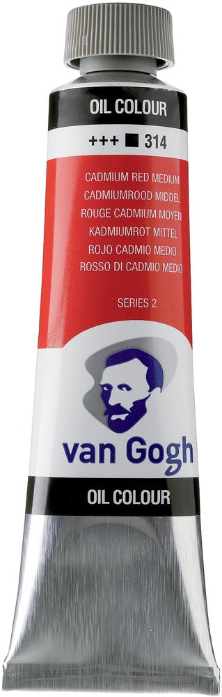 Van Gogh Oil Color Tube, 314 Cadmium Red Medium (40ml)
