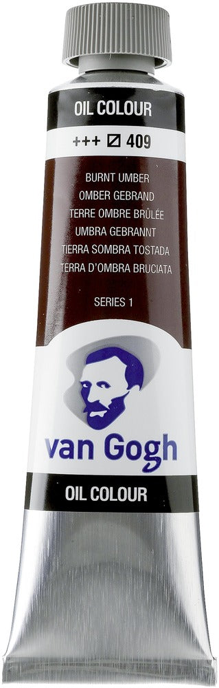 Van Gogh Oil Color Tube, 409 Burnt Umber (40ml)