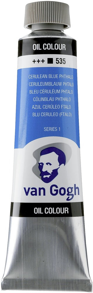Van Gogh Oil Color Tube, 535 Cerulean Blue Phthalo (40ml)