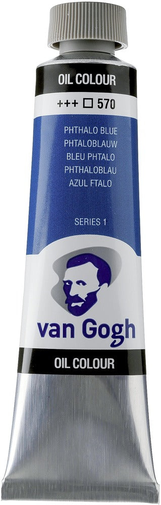 Van Gogh Oil Color Tube, 570 Phthalo Blue (40ml)