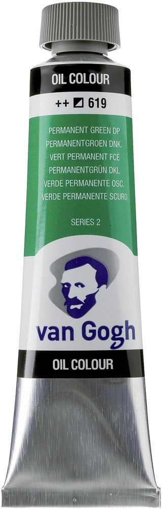 Van Gogh Oil Color Tube, 619 Permanent Green Deep (40ml)
