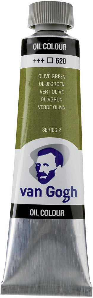 Van Gogh Oil Color Tube, 620 Permanent Olive Green (40ml)