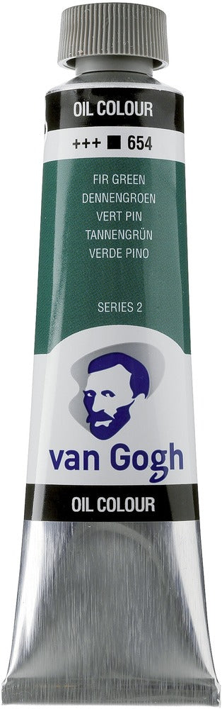 Van Gogh Oil Color Tube, 654 Fir Green (40ml)