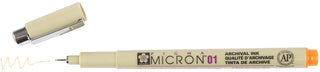 Pigma Micron 01 Pen, 0.25mm - Orange