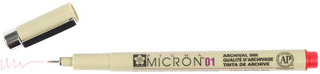 Pigma Micron 01 Pen, 0.25mm - Red