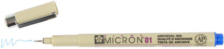 Pigma Micron 01 Pen, 0.25mm - Blue