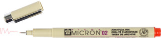 Pigma Micron 02 Pen, 0.30mm - Red