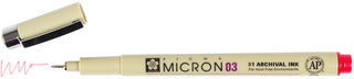 Pigma Micron 03 Pen, 0.35mm - Red