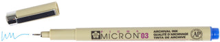 Pigma Micron 03 Pen, 0.35mm - Blue