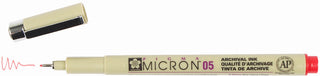 Pigma Micron 05 Pen, 0.45mm - Red