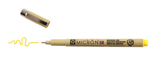 Pigma Micron 08 Pen, 0.50mm - Yellow