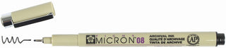 Pigma Micron 08 Pen, 0.50mm - Black