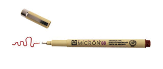 Pigma Micron 08 Pen, 0.50mm - Burgundy