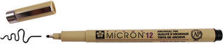 Pigma Micron 12 Pen, 0.70mm - Black
