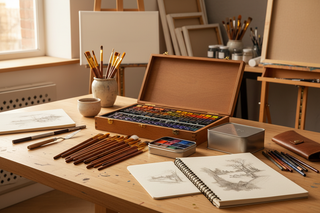 art sets in a creative setting